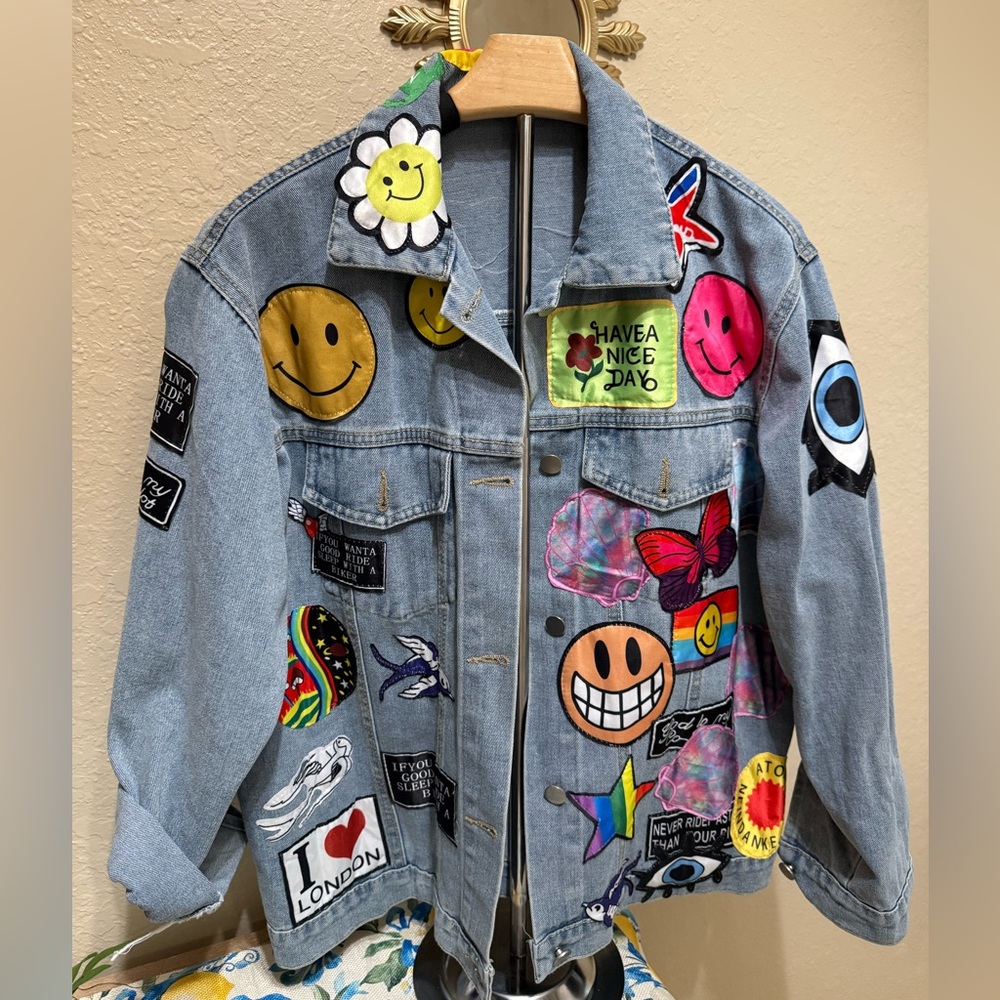 Denim Jacket with Patches
